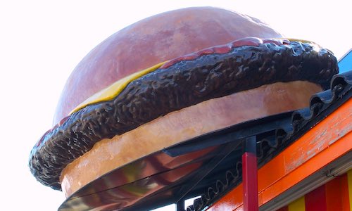 hormone disruptors in food plastic burger on roof