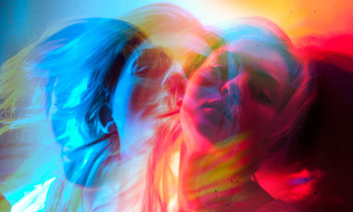 3 faces psychedelic girl composite white blue red kele by mike monaghan