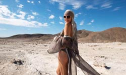 yasmina rossi bikini sunglasses desert side view